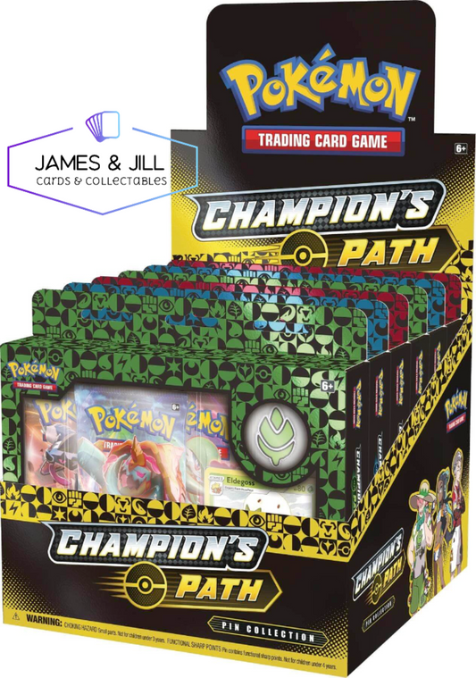 Champion's Path Turffield, Hulbury, & Motostoke Gyms Display Box Pin Collection