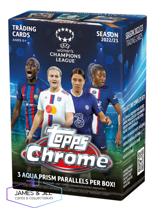 2022/23 Topps Chrome UEFA Women's Champions League Soccer 8-Pack Blaster