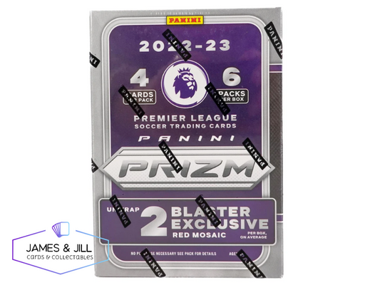 2022/23 Panini Prizm Premier League EPL Soccer 6-Pack Blaster Red Mosaic